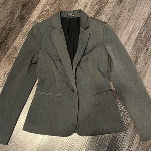 Gray Women’s Suit Jacket Blazer